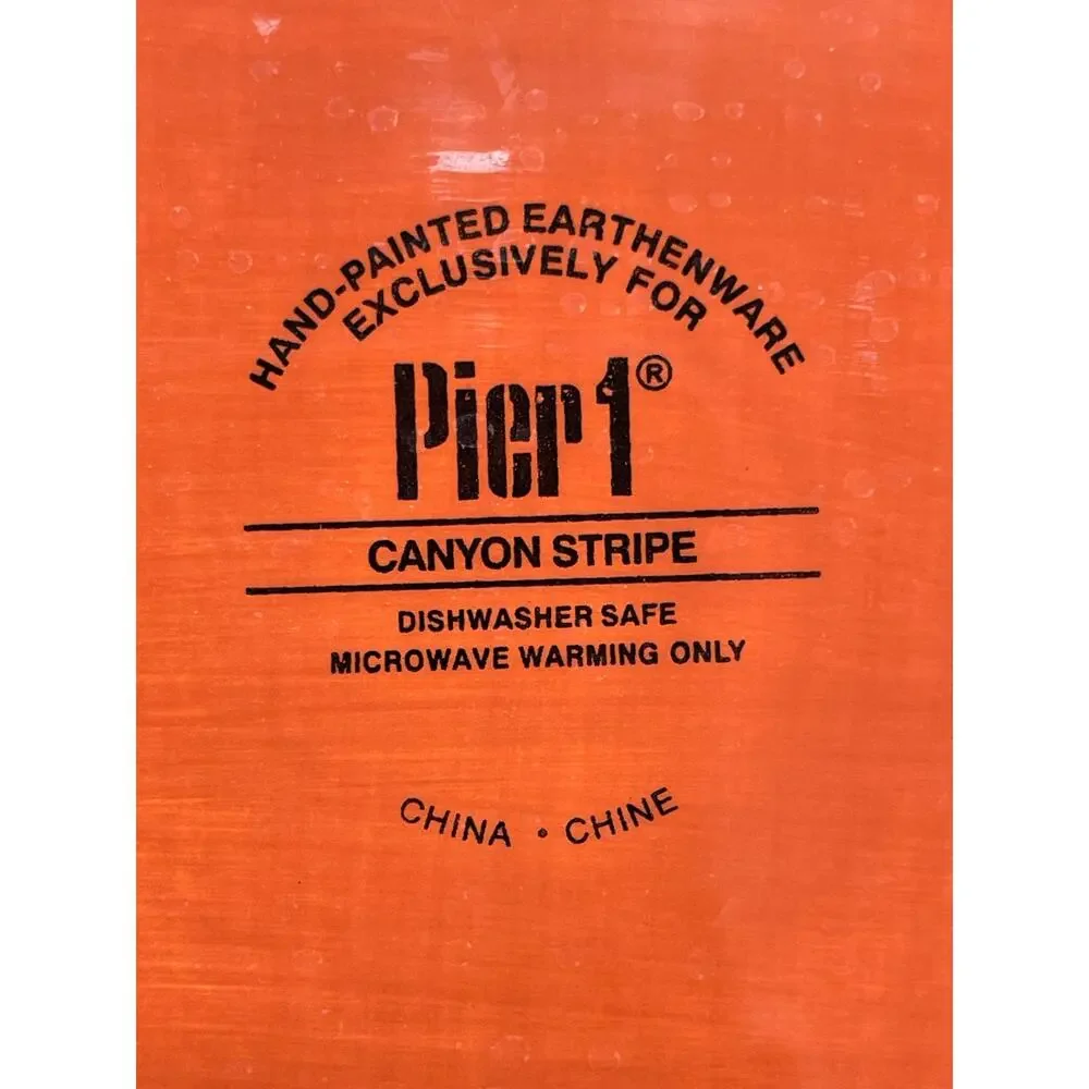 Pier 1 One Canyon Stripe Square Dinner Plate